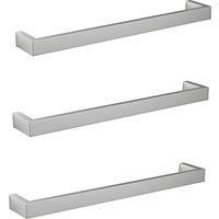 Towelrads Elcot Electric Heated Towel Rail 3 Pack - Brushed Stainless Steel 630 x 40mm