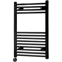 Towelrads Richmond Thermostatic Straight Electric Towel Radiator, 691x450mm - Black