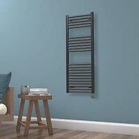 Towelrads Richmond Thermostatic Straight Electric Towel Radiator 1186x450mm - Black