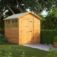 Power Apex Garden Shed | Power Sheds | Wood Shiplap T&G | Sizes 4x4 up to 10x6