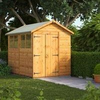 Power Apex 8' x 6' Double Door Garden Shed