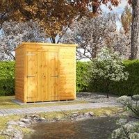 POWER Sheds wooden shed. 6x4 pent windowless wooden garden shed. Double door shed 6 x 4.