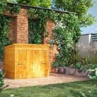 POWER Sheds wooden bicycle shed. 6x5 pent wooden garden shed. Bike shed 6 x 5.