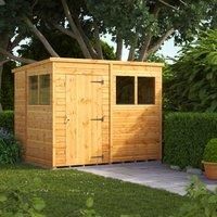 Power Reverse Lean To Pent Wooden Garden Shed | Power Sheds | 8x6, 10x6, 12x6