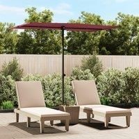 Outdoor Parasol with Aluminium Pole 2x1.5 m Bordeaux Red