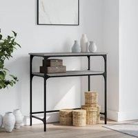 Console Table Grey Sonoma 75x35.5x75 cm Engineered Wood