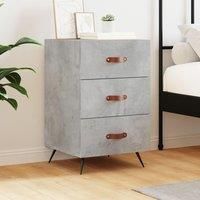 Bedside Cabinet Concrete Grey 40x40x66 cm Engineered Wood