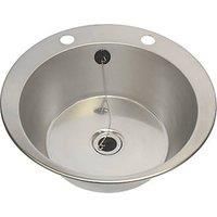 Franke Kitchen Sink Washbasin 1 Bowl Inset 2 Tap Holes Stainless Steel Satin