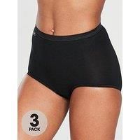 Sloggi Basic Maxi Full Brief,  4 Pack. Available in White, Black or Skin.