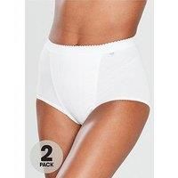 Sloggi Women's Control Maxi 2 Pack, White, 12