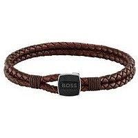 BOSS Jewelry Men/'s SEAL Collection Bracelet Brown - 1580048M