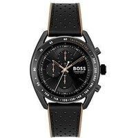 BOSS Chronograph Quartz Watch for Men with Black Leather strap - 1514022