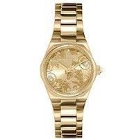 Olivia Burton 28Mm Gp, Light Gold Toile Design Dial, 3 Link Ss Bracelet