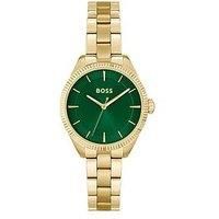 BOSS Analogue Quartz Watch for women SAGE Collection with Gold colored Stainless Steel bracelet - 1502729