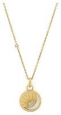 Olivia Burton Gold Ip Sun And Moon Disc Necklace