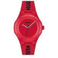 Hugo Gents Hugo #Litforhim Red Silicone Watch