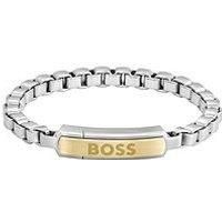 Boss Gents Boss Devon Box Chain Stainless Steel Bracelet