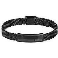 Boss Gents Boss Alen Black Ip Mesh Bracelet