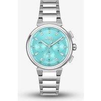 Boss Ladies Boss Onestainless Steel Watch With Bright Turquoise Dial