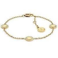 Tommy Hilfiger Jewelry Women/'s Bracelet in Yellow Gold with Charms Embellished with Crystals - 2780905