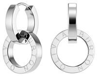 Olivia Burton Stainless Steel Honeycomb Toggle Hoop Earrings