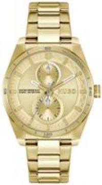 HUGO Ladies Gold IP Multifunction Bracelet Watch