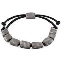 Calvin Klein Mens Calvin Klein Gun Metal Ip And Black Bracelet