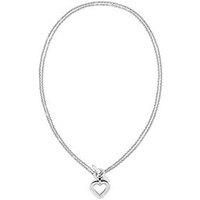 Tommy Hilfiger Toggle Heart Ladies Necklace Silver