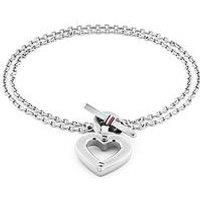 Tommy Hilfiger Toggle Heart Ladies Bracelet Silver