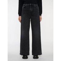 7 For All Mankind Zoey Washed Black Wide Leg