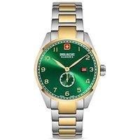 Swiss Military Stainless Steel Bracelet Watch With Green Dial