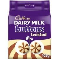 Cadbury Dairy Milk Twisted Milk & White Chocolate Buttons Bag 105g