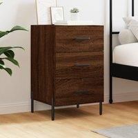 Bedside Cabinet Brown Oak 40x40x66 cm Engineered Wood