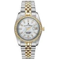 Jacques Du Manoir Swiss Made Ladies Inspiration Silver & Gold Plated Stainless Steel Bracelet Watch