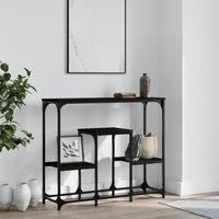 Console Table Black 89.5x28x76 cm Engineered Wood