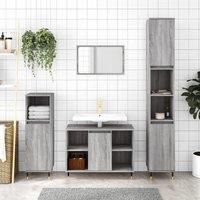 Bathroom Cabinet Grey Sonoma 80x33x60 cm Engineered Wood