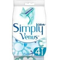 Gillette Simply Venus 2 Blades Women's Disposable Razors, 4 Razors