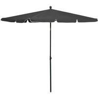 Garden Parasol with Pole 210x140 cm Anthracite