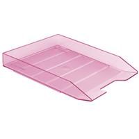 Acrimet Stackable Letter Tray Front Load, Plastic, Desktop A4) Pink (1