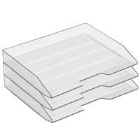 Acrimet Stackable Letter Tray Tier Side Load, Plastic, Desktop File 3