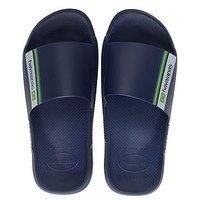 Havaianas Slides Brasil Sandals 4147319.0555 Navy Blue