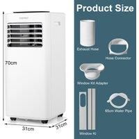 9000 BTU Portable Air Conditioner 5-in-1 Air Cooling Heating Fan Dehumidifier WIFI