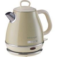 Cordless Jug Kettle, 1 Litre Capacity, Cream, Ariete Vintage 2868