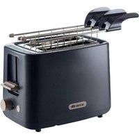 Ariete 0157/03 Breakfast Line 2 Slice Toaster, 760 W, 7 Browning Levels, Cold Touch, Dark Grey