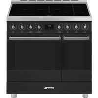 Smeg Symphony C92IPMB2 Electric Range Cooker with Induction Hob - Black - A/A Rated, Black