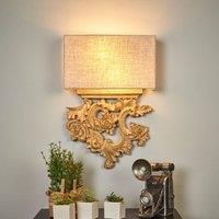 Ideallux Delicately designed Peter fabric wall light