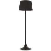 London 1 Light Floor Lamp Black E27