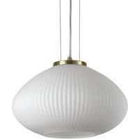 Modern suspension pleats' metal brass 1 light E27 D35Cm