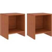 Bedside Cabinets 2 pcs Honey Brown 35x30x40 cm Solid Pinewood