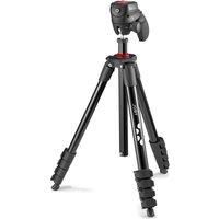 JOBY Compact Action Tripod, Camera Tripod with Ball Head, Universal ¼-20” Quick Release Mount and Carrying Bag, for CSC,DSLR, Mirrorless Cameras, Colour: Black, 1.5kg Capacity